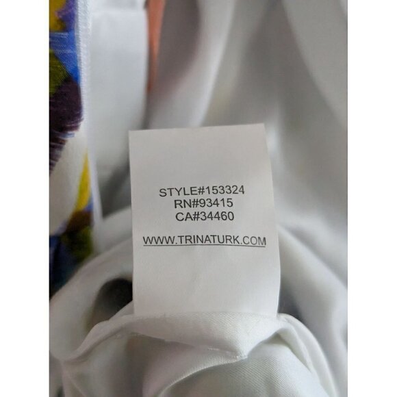 Trina Turk Silk Gypsum Tiger Print Tropical Multicolor Mini Dress - Picture 11 of 11